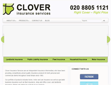 Tablet Screenshot of clover-insurance.co.uk